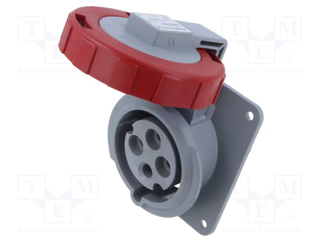 Connector: AC supply 3-phase; socket; female; angled; -25÷40°C