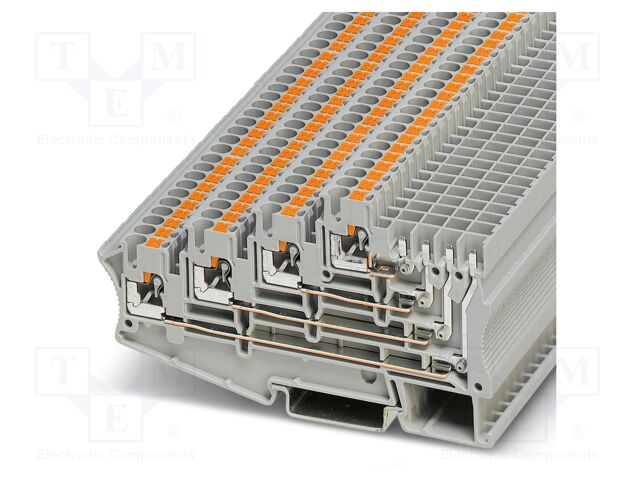 Splice terminal: rail; PT; 10A; 250V; PA; 0.14÷4mm2; terminals: 8