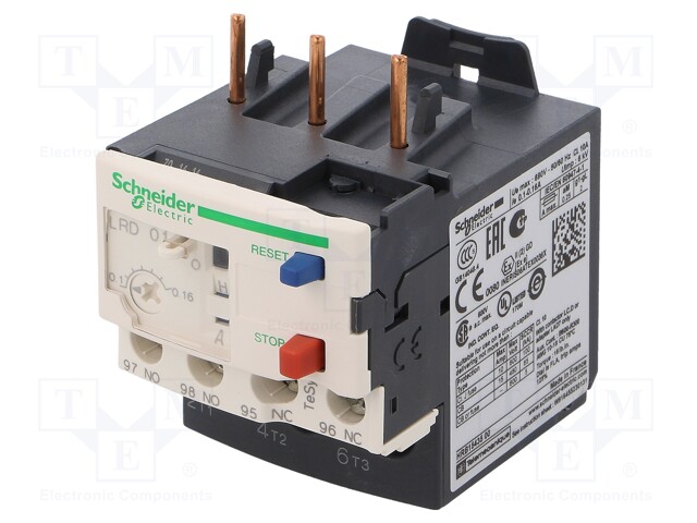 Thermal relay; Series: TeSys D; Leads: screw terminals; 0.1÷0.16A