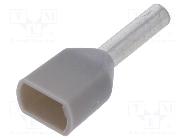 Bootlace ferrule; insulated,double; copper; Insulation: PVC; 8mm