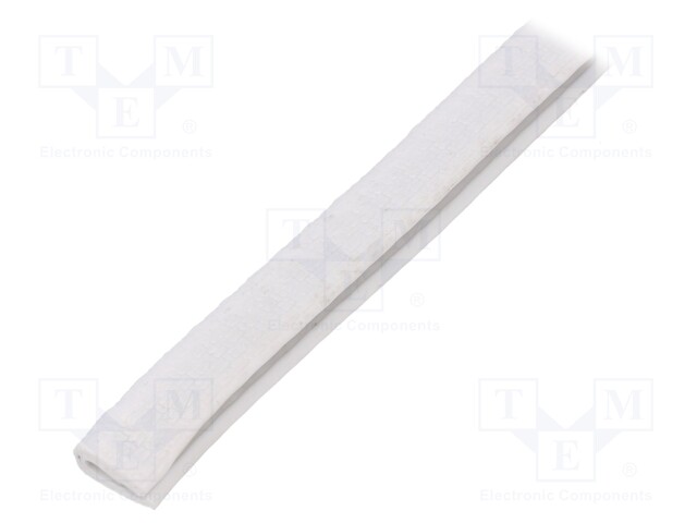 Hole and edge shield; PVC; L: 10m; white; H: 9.5mm; W: 6.5mm