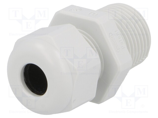 Cable gland; NPT3/8"; IP68; Mat: polyamide; light grey; UL94V-0