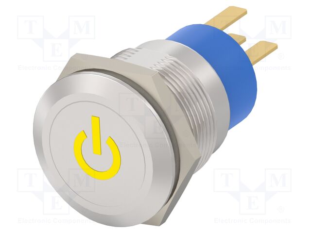 Switch: vandal resistant; Pos: 2; SPST; IP67; OFF-(ON); Illumin: LED