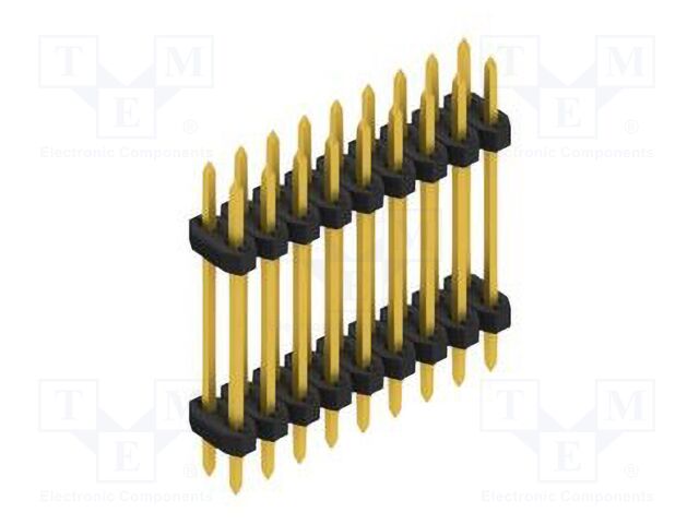 Connector: pin strips; pin header; male; PIN: 18; 2mm; THT; 2x9; 100V