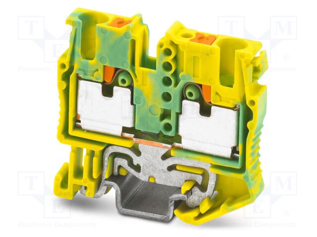 Splice terminal: rail; push-in; PA; 0.14÷4mm2; ways: 1; terminals: 2