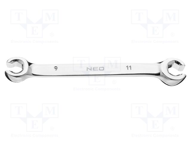 Wrench; flare nut wrench; 9mm,11mm; Chrom-vanadium steel