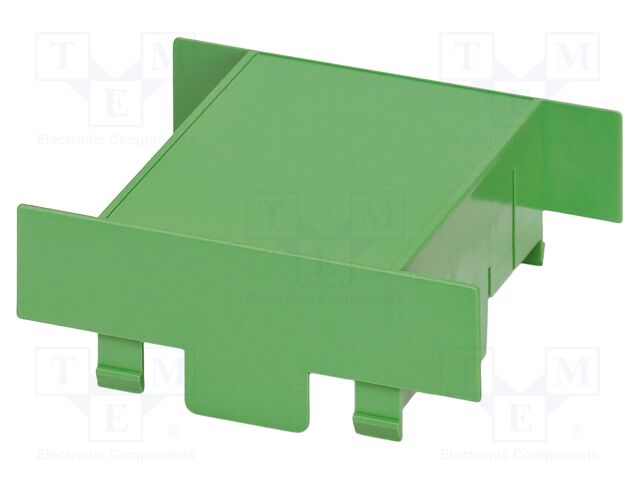 Upper housing; green; UL94HB; EG 67,5; ABS; for DIN rail mounting