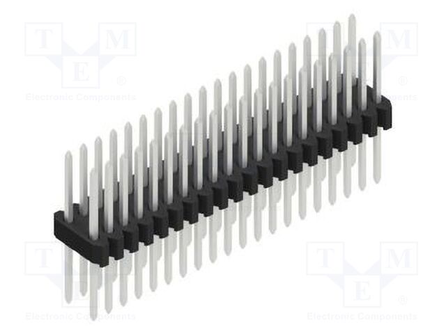 Connector: pin strips; pin header; male; PIN: 40; 1.27mm; THT; 2x20