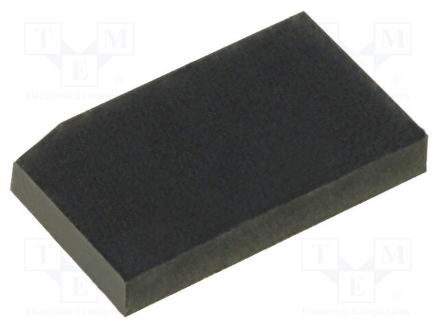 Self-adhesive foot; H: 1.6mm; black; rubber; W: 9.9mm; L: 6mm