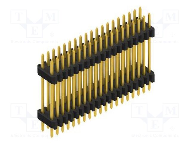 Connector: pin strips; pin header; male; PIN: 38; 1.27mm; THT; 2x19