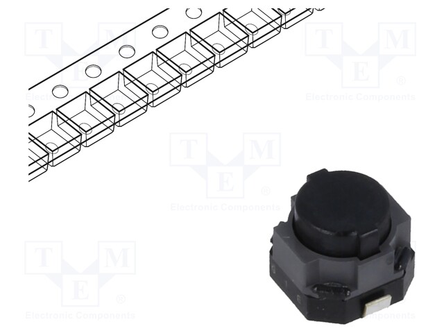 Microswitch TACT; SPST; Pos: 2; 0.05A/12VDC; SMT; none; 2N; 5mm