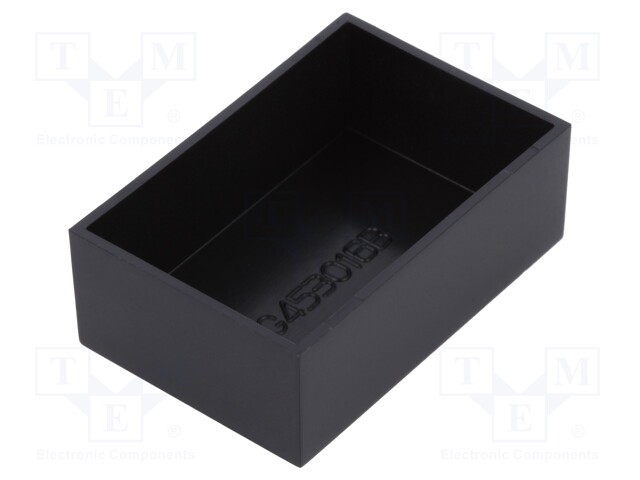 Enclosure: designed for potting; X: 30.5mm; Y: 45.5mm; Z: 16mm; ABS