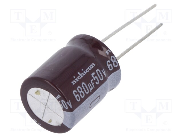 Capacitor: electrolytic; low impedance; THT; 680uF; 50VDC; ±20%