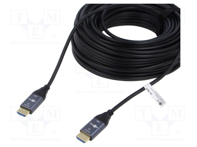 Cable; HDMI plug,both sides; PVC; Len: 20m; black; grey; Core: CCS