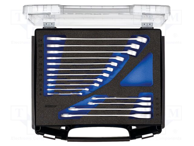 Wrench-set; combination spanner; 15pcs.