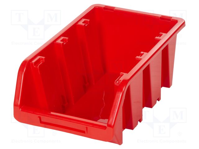 Container: cuvette; red; 490x298x210mm; TRUCK; BINEER