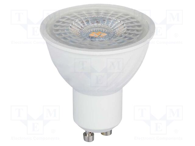 LED lamp; white warm; GU10; 220÷240VAC; 445lm; P: 6W; 38°; 3000K