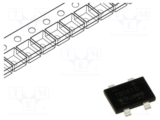 Bridge rectifier: single-phase; Urmax: 1kV; If: 6A; Ifsm: 150A; TBS