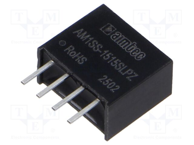 Converter: DC/DC; 1W; Uin: 13.5÷16.5V; Uout: 15VDC; Iout: 67mA; SIP4