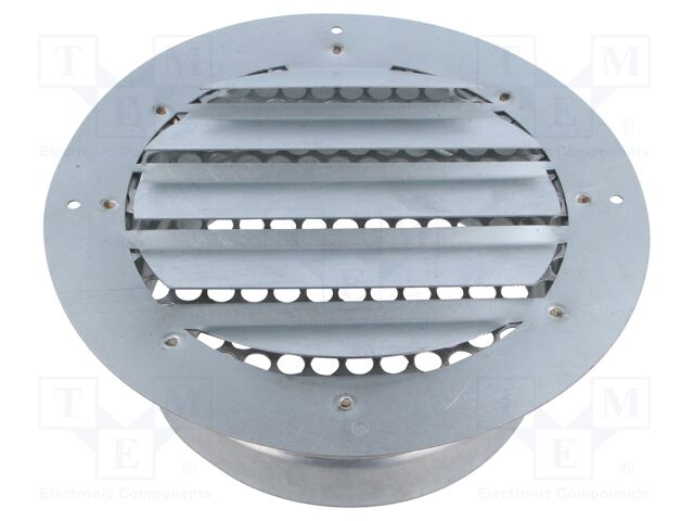 Ventilation grille; silver; zinc plated steel; Ø160mm