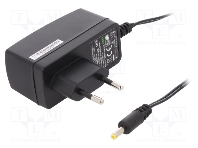 Power supply: switched-mode; 5VDC; 2A; Out: 4,0/1,7; 10W; Plug: EU