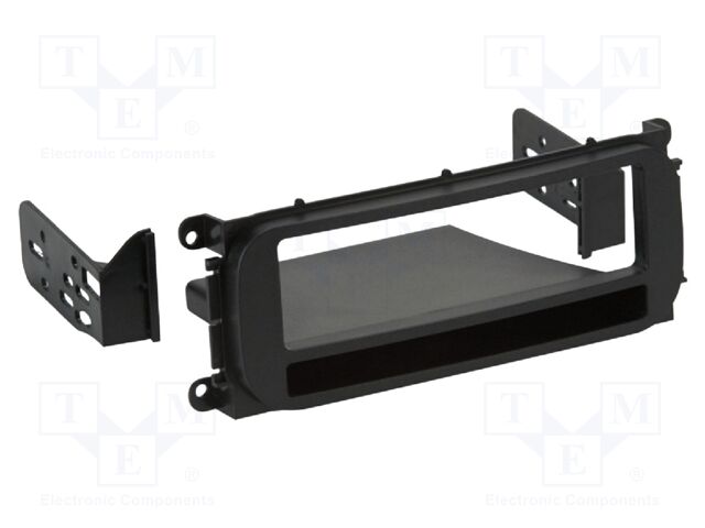 Radio frame; Chrysler,Dodge,Jeep,Plymouth; 1 DIN; black
