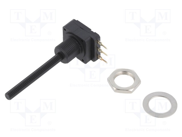 Potentiometer: shaft; 10kΩ; 200mW; THT; 4mm; plastic; mono; carbon