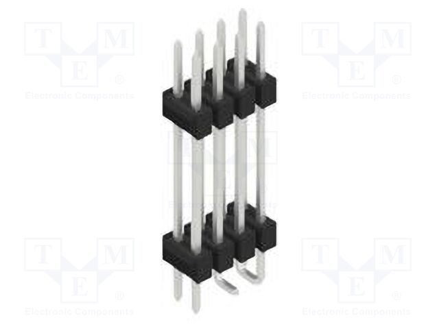 Connector: pin strips; pin header; male; PIN: 8; 2.54mm; SMT; 2x4