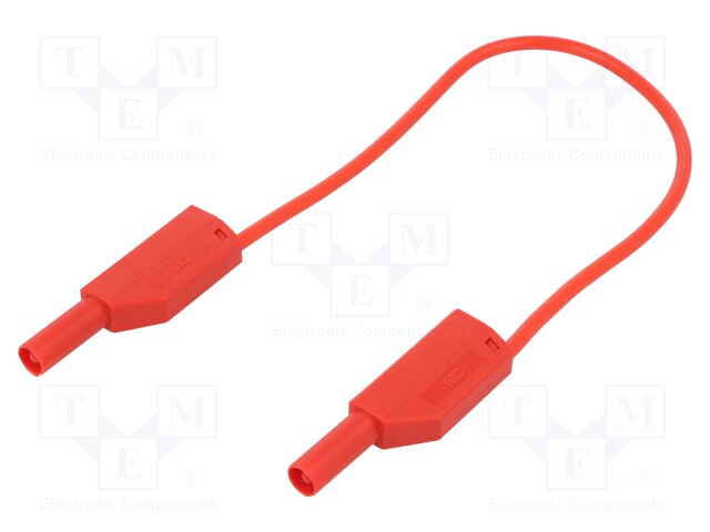 Test lead; PVC; 0.25m; red; 19A; 1kV; Cond.cross sec: 1mm2