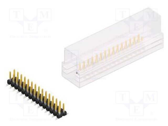 Connector: pin strips; pin header; male; PIN: 30; 2.54mm; SMT; 2x15