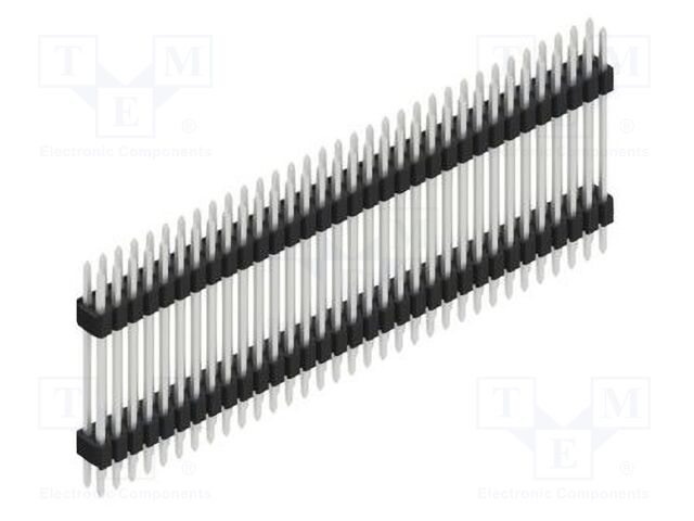 Connector: pin strips; pin header; male; PIN: 66; 1.27mm; THT; 2x33