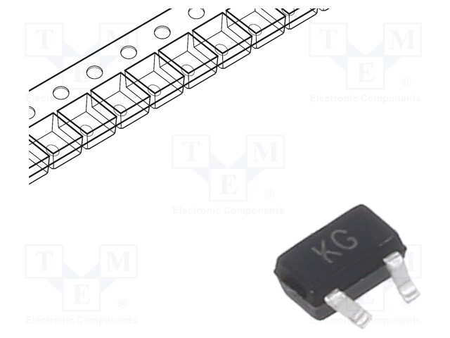 Transistor: N-MOSFET; unipolar; 30V; 1.1A; Idm: 6A; 0.3W; SOT323