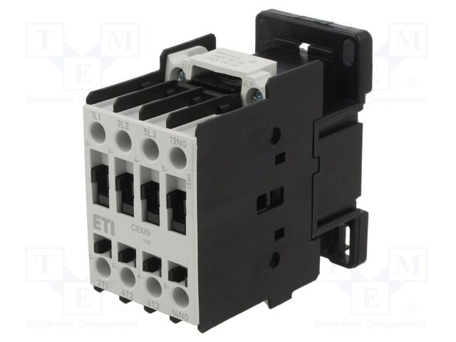 Contactor: 3-pole; NO x3; Auxiliary contacts: NO; 230VAC; 9A; CEM