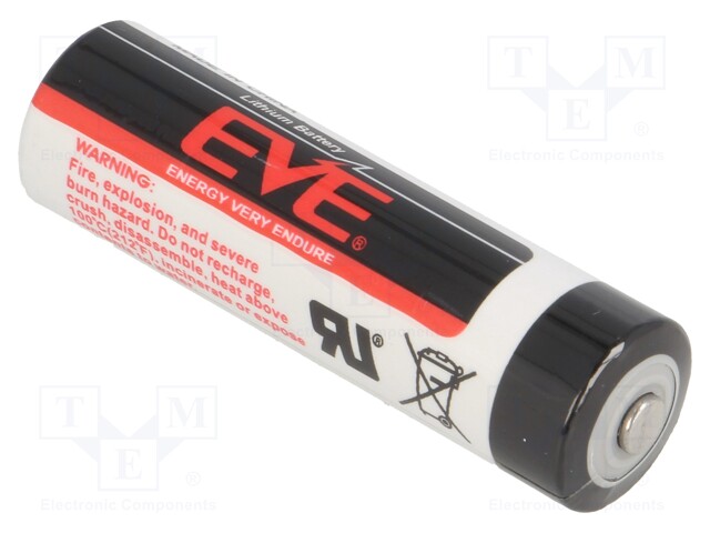 Battery: lithium; 3.6V; AA; Ø14.5x50.5mm; 2700mAh