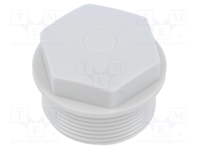 Stopper; M32; IP54; Mat: polyamide; grey; with pierceable membrane