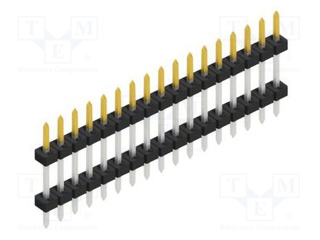 Connector: pin strips; pin header; male; PIN: 17; 2mm; THT; 1x17