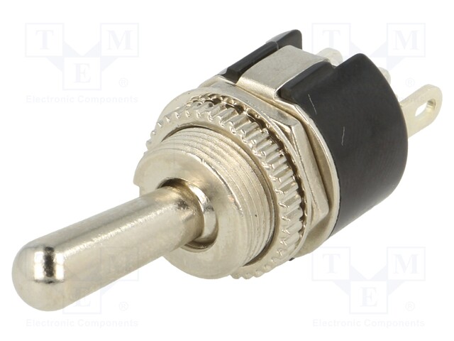 Switch: toggle; Pos: 2; SPDT; ON-ON; 3A/250VAC; Leads: for soldering