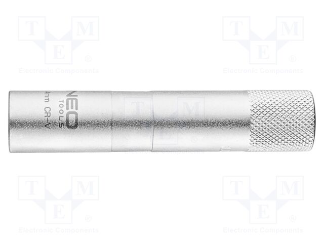 Socket; for spark plugs; HEX 14mm; 3/8"; Socket bit length: 90mm