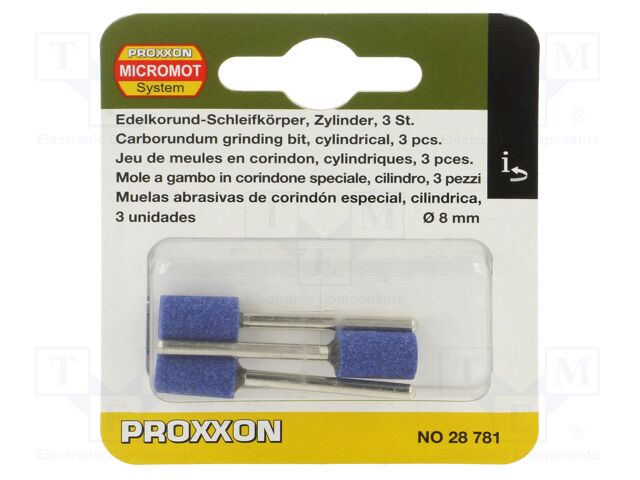 Grindingstone; Ø: 8mm; Ø: 2.35mm; 3pcs.