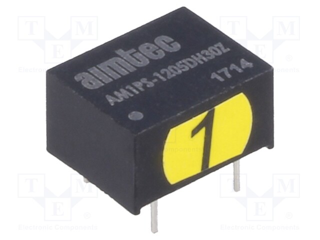 Converter: DC/DC; 1W; Uin: 10.8÷13.2V; Uout: 5VDC; Uout2: -5VDC; DIP8