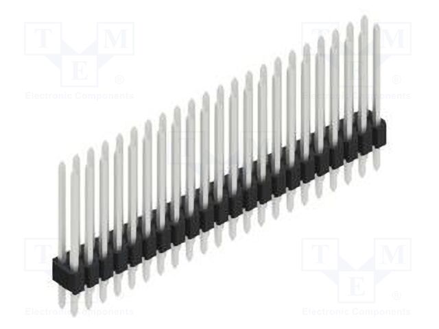 Connector: pin strips; pin header; male; PIN: 44; 1.27mm; THT; 2x22