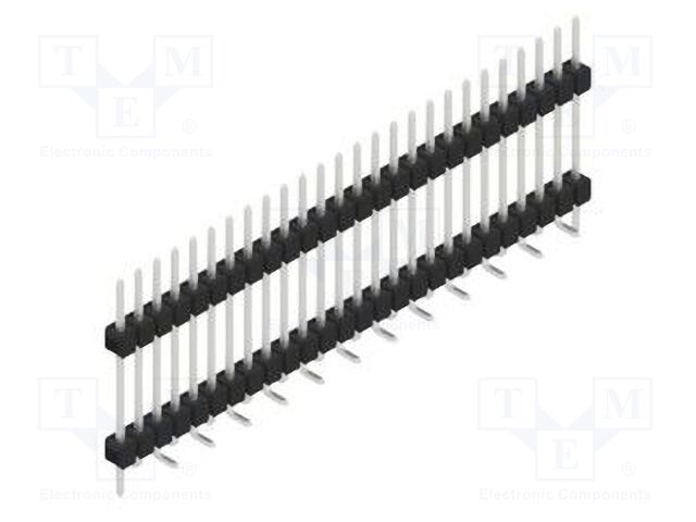 Connector: pin strips; pin header; male; PIN: 26; 2.54mm; SMT; 1x26