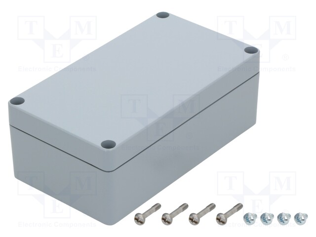 Enclosure: multipurpose; X: 125mm; Y: 222mm; Z: 81mm; EURONORD; grey