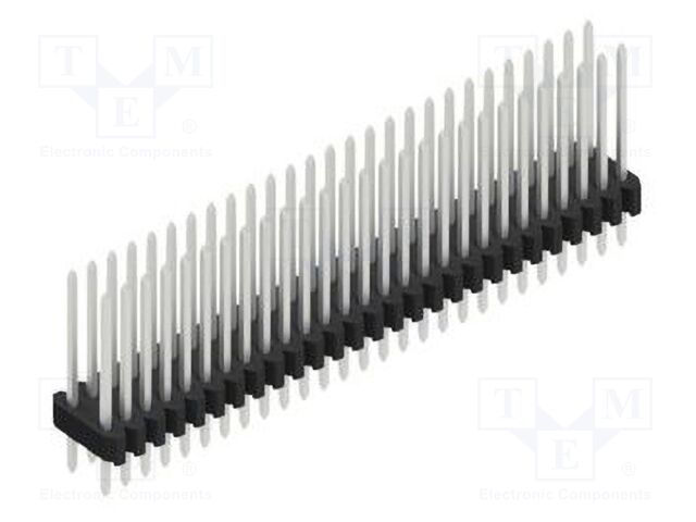 Connector: pin strips; pin header; male; PIN: 54; 1.27mm; THT; 2x27