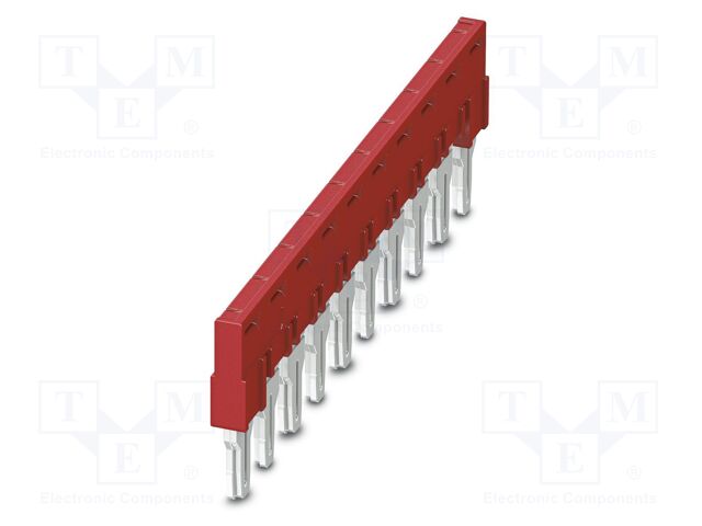 Bridge; PA; L: 20.38mm; ways: 10; W: 80.3mm; H: 20.38mm; Body: red