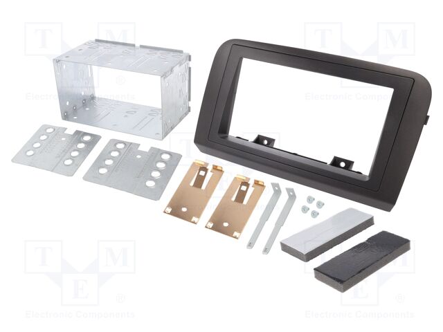 Radio frame; Fiat; 2 DIN; black