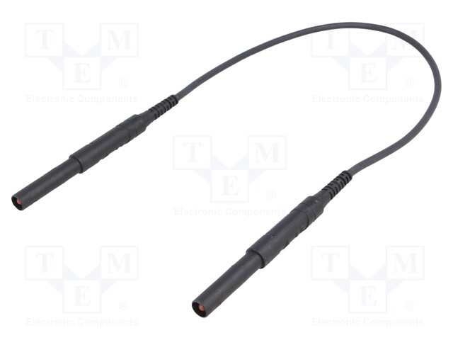 Test lead; silicone; 2m; black; 16A; 6kVDC; Cond.cross sec: 1.3mm2