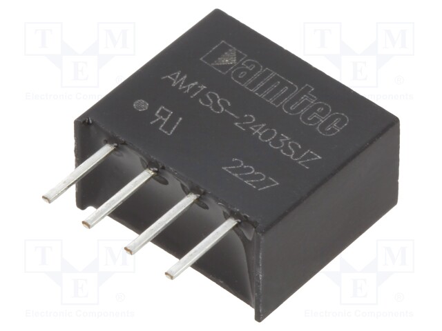 Converter: DC/DC; 1W; Uin: 21.6÷26.4V; Uout: 3.3VDC; Iout: 303mA