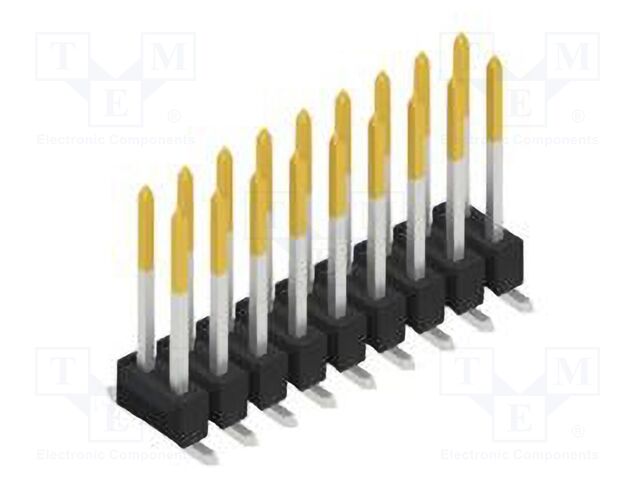 Connector: pin strips; pin header; male; PIN: 18; 2.54mm; SMT; 2x9