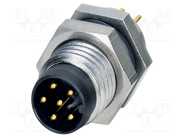 Connector: M8; male; PIN: 6; 2A; 30V; IP67; straight; unshielded